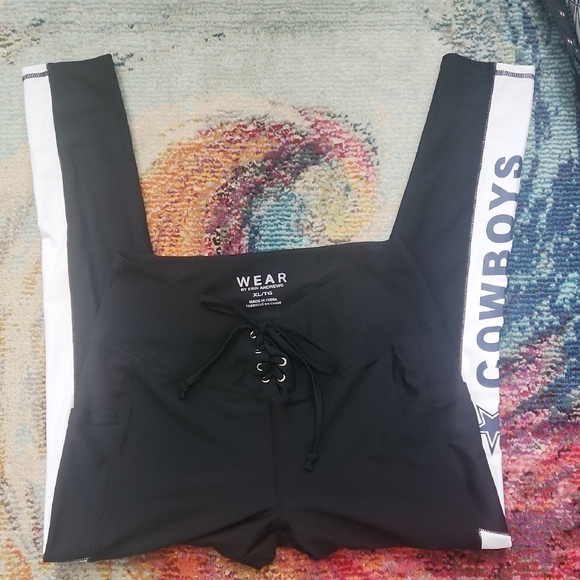 Dallad Cowboys Erin Andrews Blue Womens Leggings Size XL - Picture 3 of 4